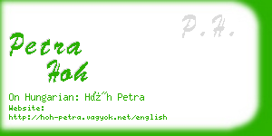 petra hoh business card
